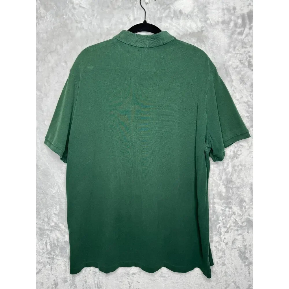 Polo Ralph Lauren Polo Shirt Men XL Dark Green Classic Fit Pique Cotton Preppy